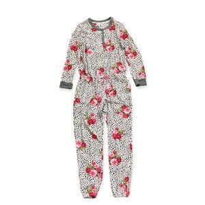 Kenzie One Piece Lounge Onesie Jumpsuit Floral Animal Print Women’s Medium